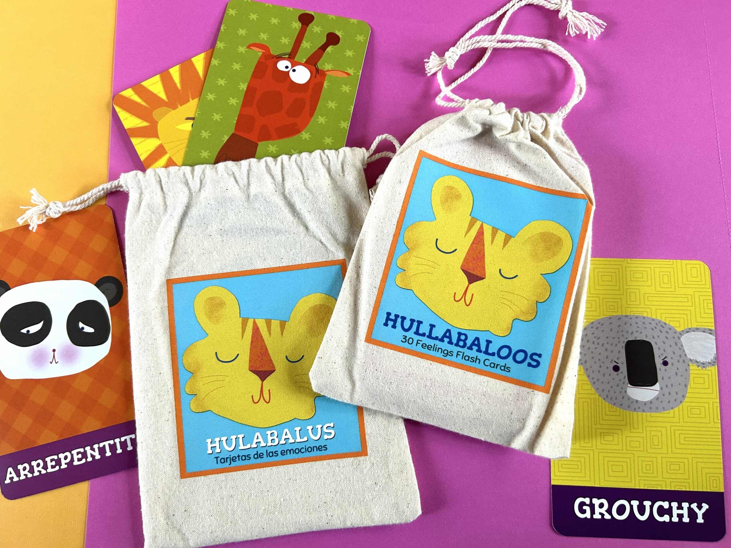 Hullabaloos Feelings Flash Cards - English Spanish Bilingual Edition